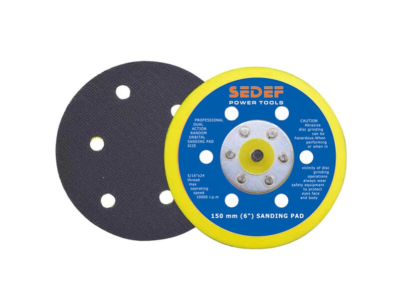 Ekzantrik Zımpara Polisaj Tabanı 150 mm  Cırtlı 6 Dellikli Altlık 54445