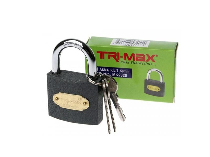 Tri-max Gri Döküm Asma Kilit 63 mm MK2326 BAYTEC