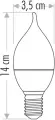 LED KIVRIK BUJİ AMPUL BEYAZ 7W 595LM  CT-4080-10 ADET