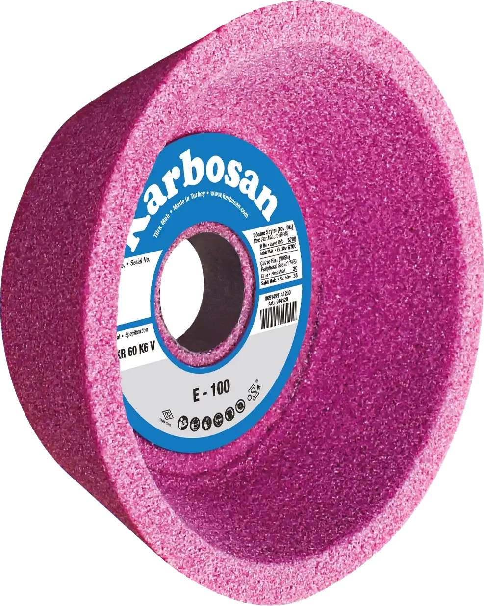 Karbosan E-100 Çanak Bileme Taşı EKR 46 Kum