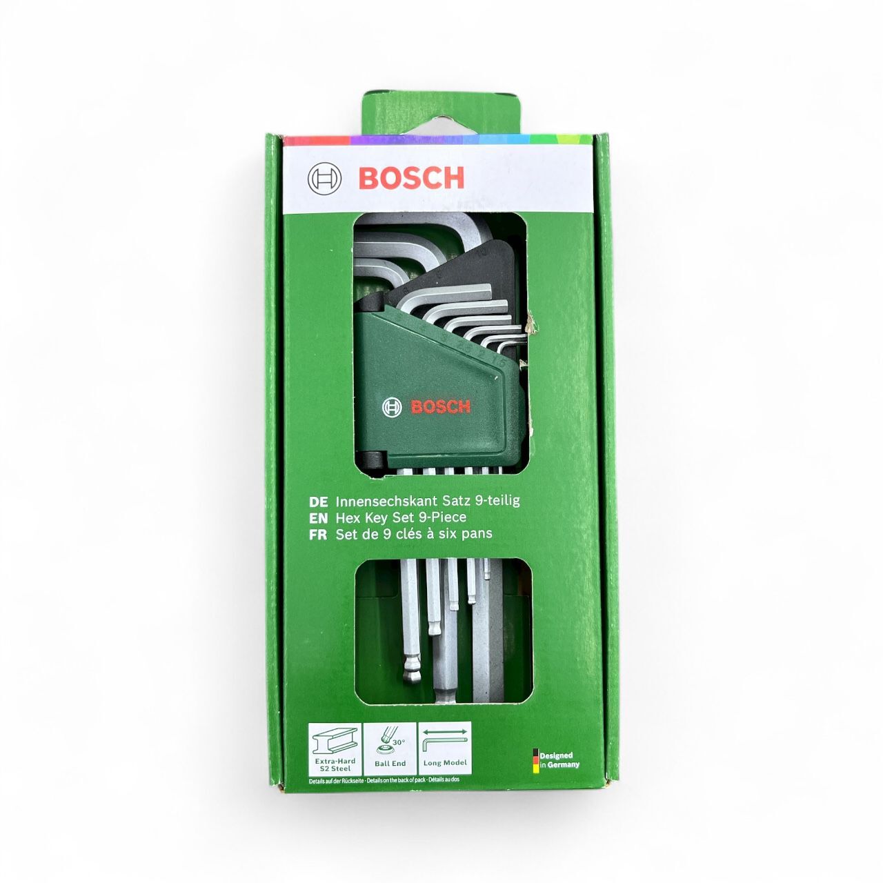 Top Başlı Uzun Alyan Anahtar Takımı Bosch 9 Parça - 1600A02BX9