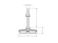 Krom Tezgah Tamponu M12x50 Çap40