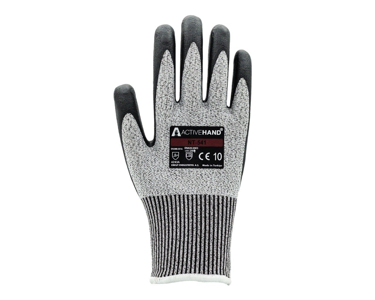 NT 541 GR/SY NO:10 Köpük Nitril Kaplı Polyester Kesilmeye Dayanıklı Eldiven