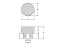 Plastik Tırtırlı Düğme Burçlu No:2 M6x20-30'LU PAKET