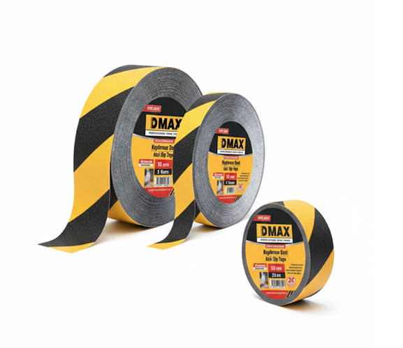 Merdiven Kaydırmaz Bant  Dmax  Sarı Siyah  25 mm x 15 mt DMX4626