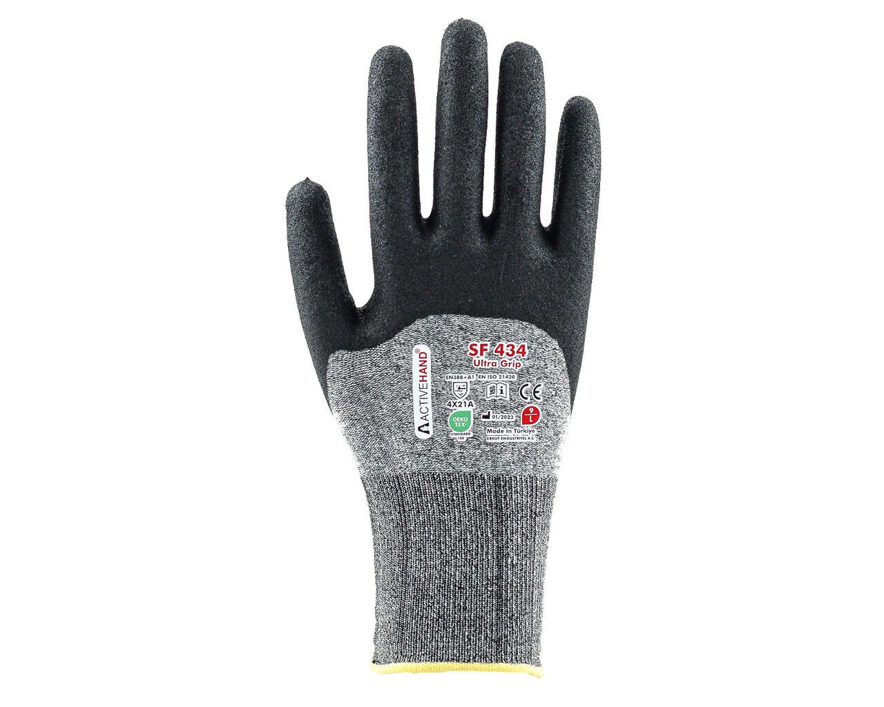 Köpük Nitril Kaplı Sandy Finish Polyester Eldiven SF 434 GR/SY NO:10