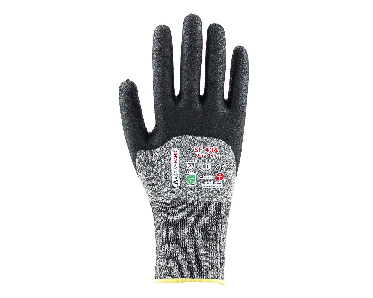 Köpük Nitril Kaplı Sandy Finish Polyester Eldiven SF 534 GR/SY NO:8 3/4
