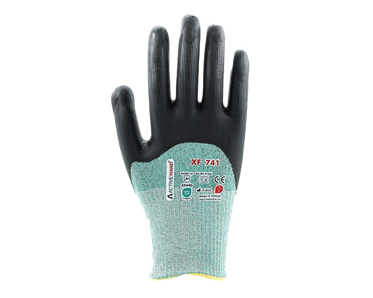 Köpük Nitril Kaplı Polietilen İplik Kesilmeye Dayanıklı Eldiven XF 741 GR/SY NO:8 3/4