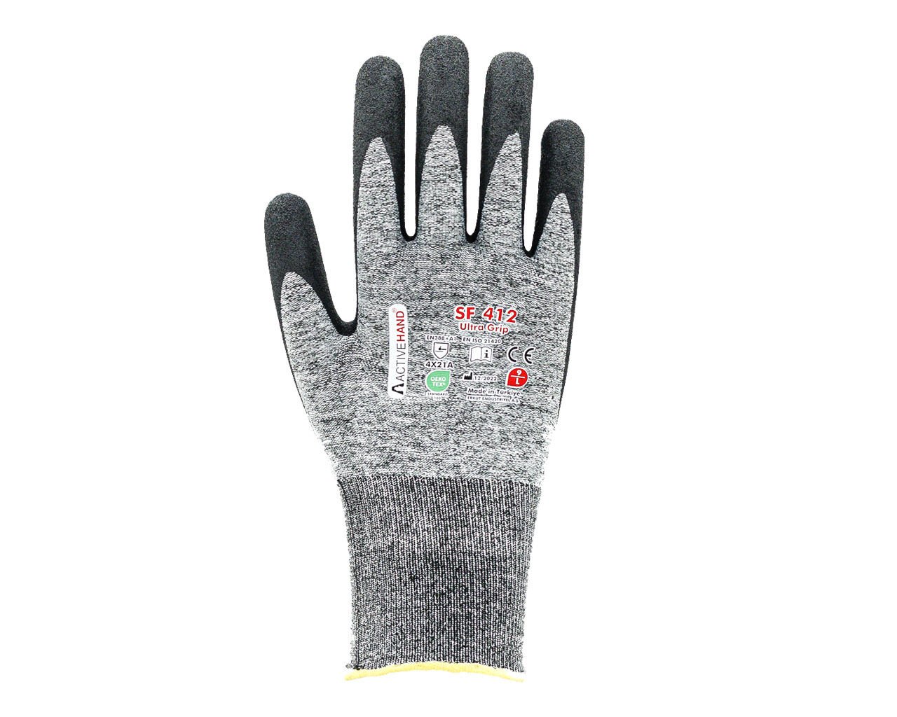 Köpük Nitril Kaplı Sandy Finish Polyester Eldiven SF 412 GR/SY NO:8