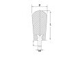 Bakalit Armut Silindir Sap Erkek 23x65 mm M10