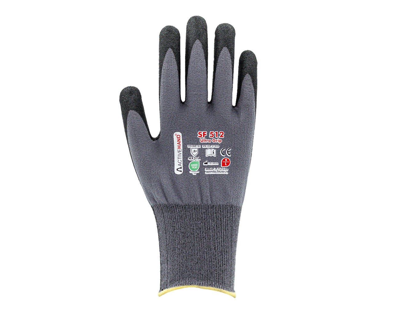 Nitril Kaplı Sandy Finish Polyester Eldiven SF 512 GR/SY NO:8