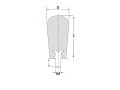 Bakalit Armut Silindir Sap Erkek 23x65 mm M8