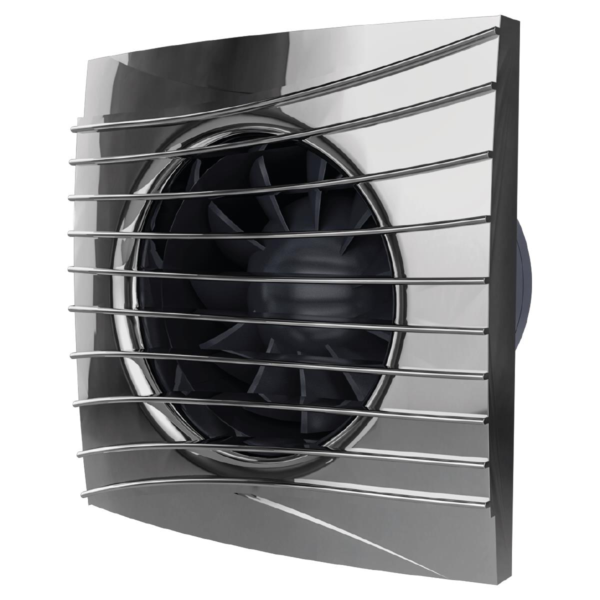 Ayas 125 mm (12,5 cm) Sessiz Klapeli Banyo Fanı (SILENT CHROME 5C)