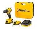 AKÜLÜ DARBELİ MATKAP SETİ 20V, 45 NM TORK 2X20 AH SGS 5530
