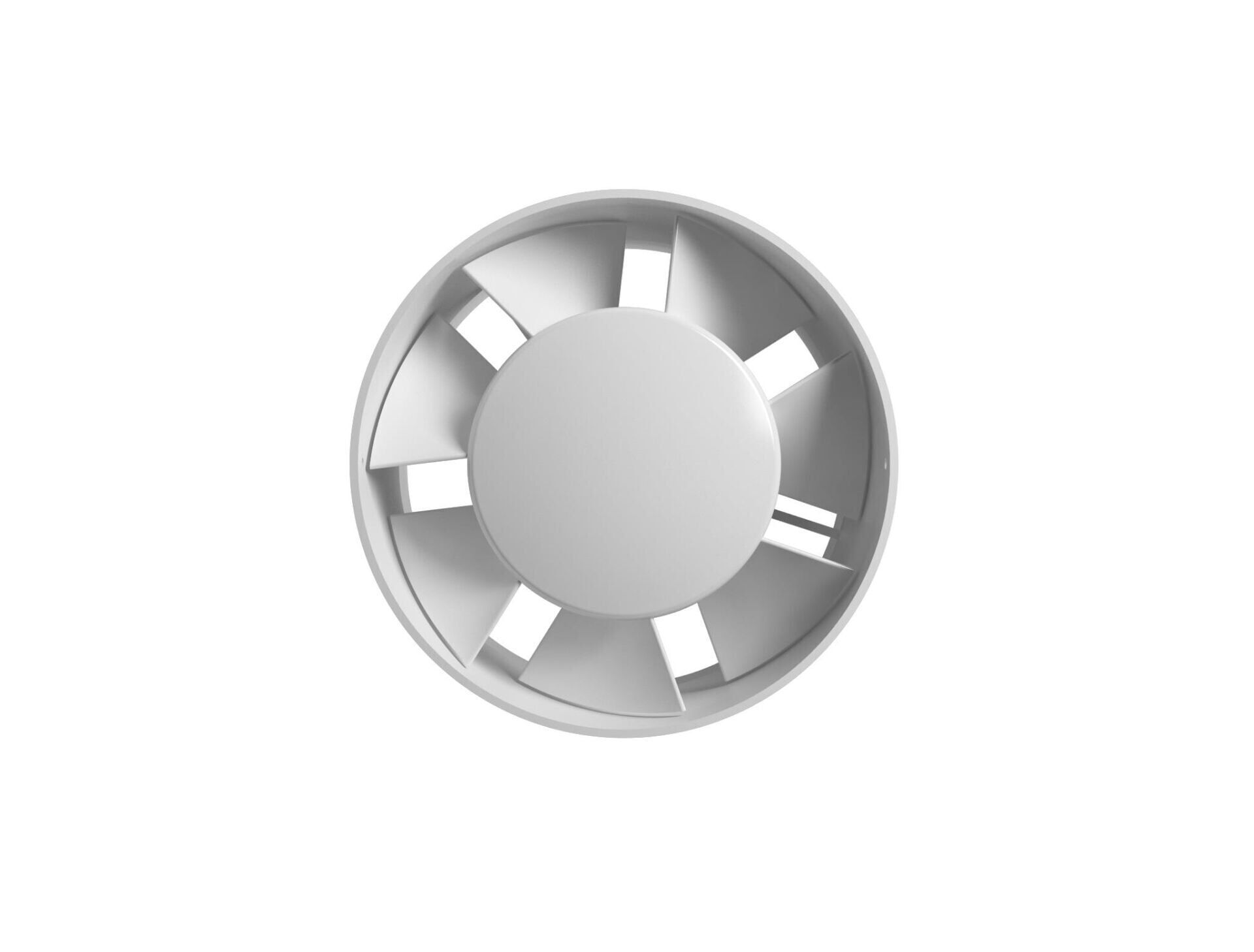 Ayas 125 mm (12,5 cm) 220 Volt Plastik Kanal Tipi Fan (VP BEYAZ 5)