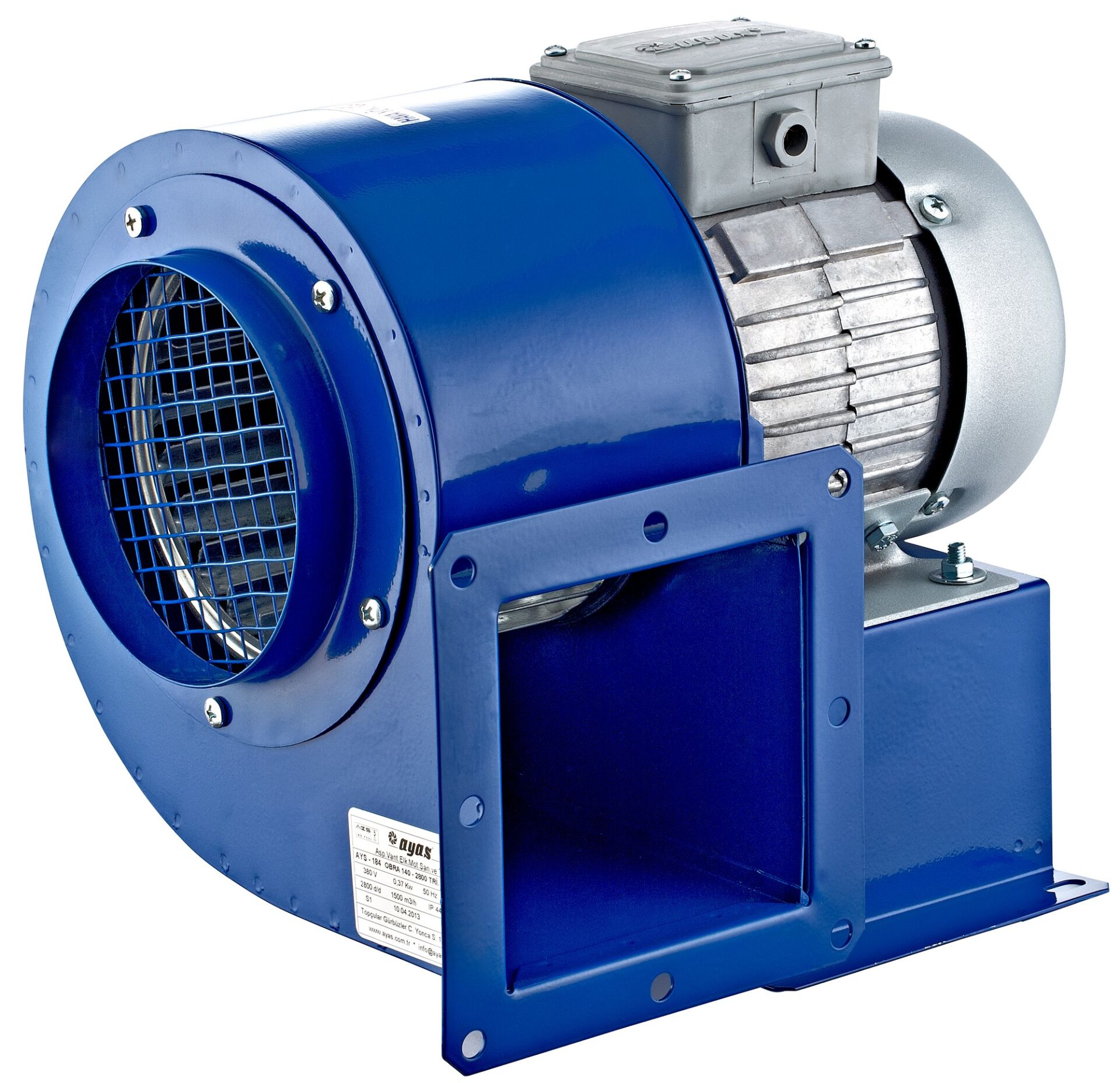 Ayas OBRA-140-4KT  Salyangoz Fan  1400 d/d 380 Volt Trifaze