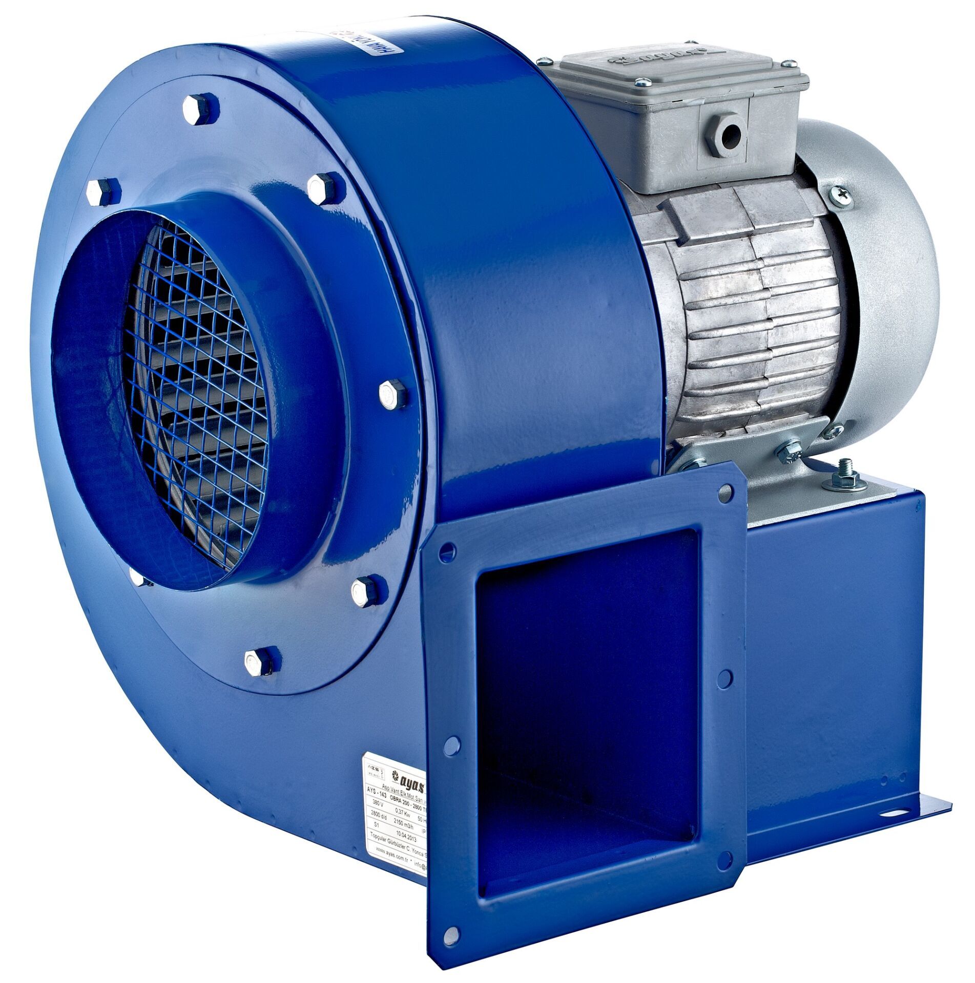 Ayas OBR-200 4KM Salyangoz Fan 1400 d/d 220 Volt Monofaze