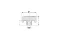 Bakalit Kelebek Sap Dişi 40x28 mm M10x17-5'Lİ PAKET