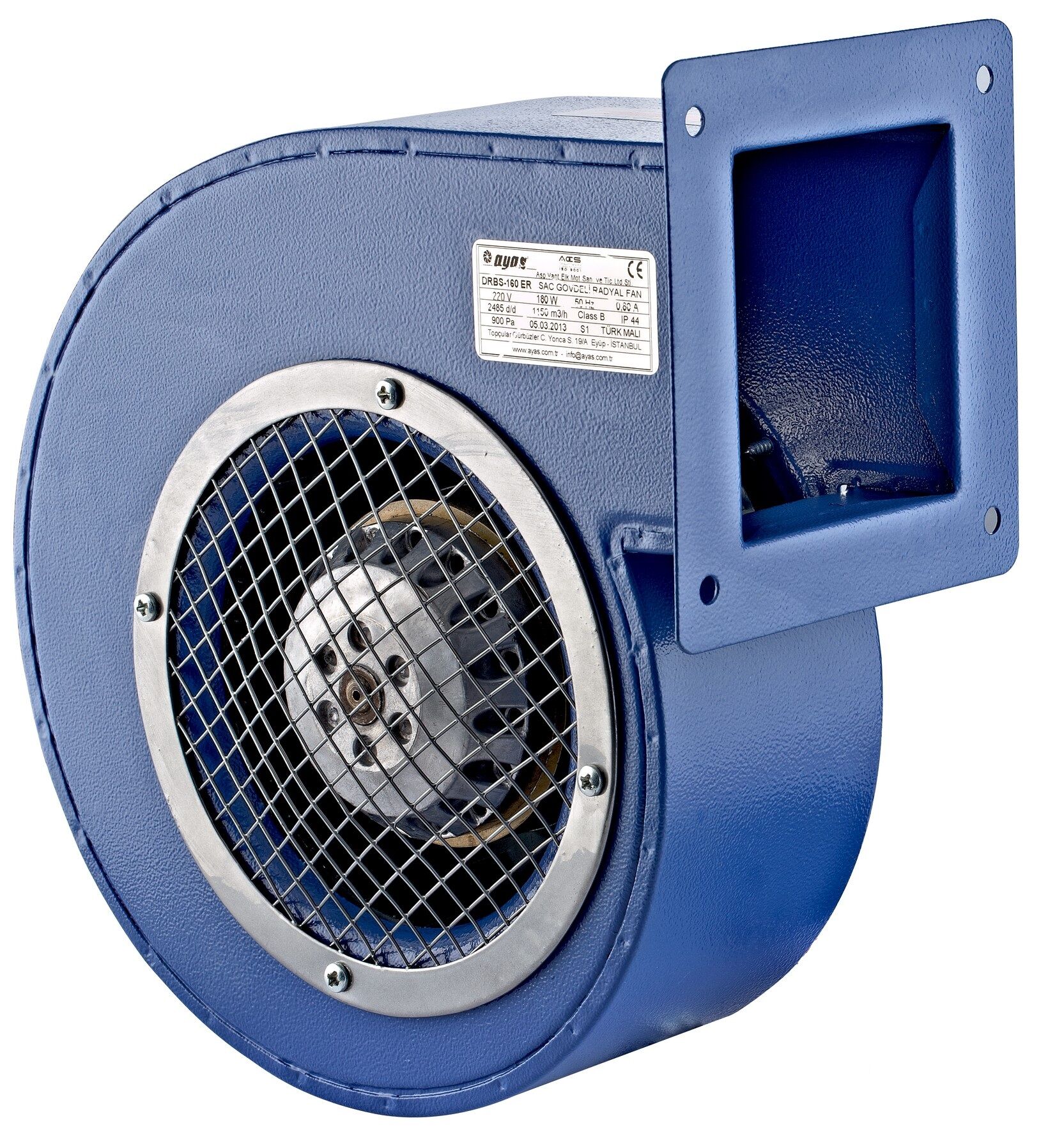 Ayas SGF-120E-2KM Kolay Montaj Sac Gövdeli Radyal Salyangoz Fan