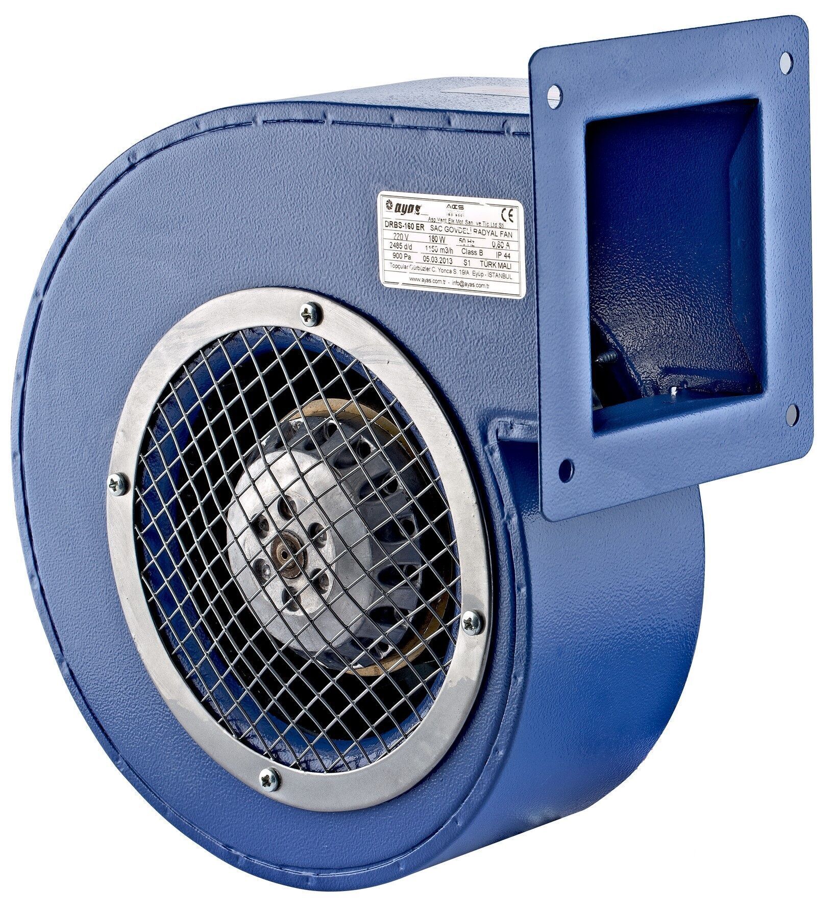 Ayas SGF-160E-2KM Kolay Montaj Sac Gövdeli Radyal Salyangoz Fan