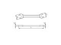 İzeltaş  İki Ağız Anahtar Kısa Boy 12x13 mm