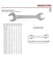 İzeltaş  İki Ağız Anahtar Kısa Boy 14x15 mm