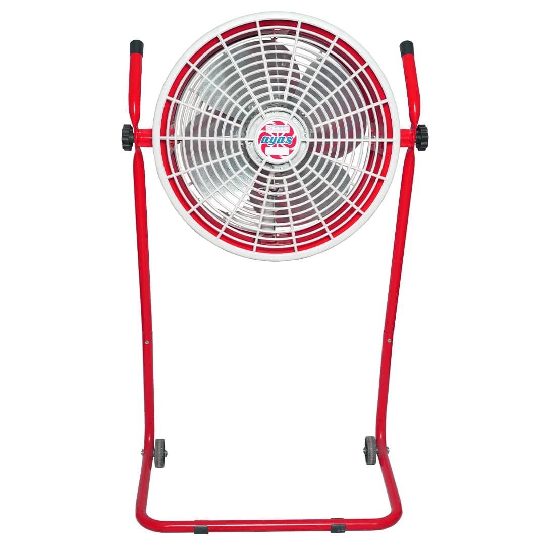 Ayas DEVEKUŞU Retro Tekerlekli Sanayi Tipi Vantilatör - Kırmızı