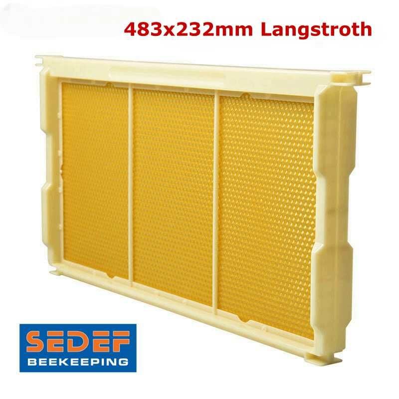 Arıcı PetekPLASTİK HAZIR KABARTILMIŞ PETEKLİ ÇERÇEVE (İŞÇİ ARI- LANGSTROTH) 483X232MM