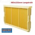 Arıcı PetekPLASTİK HAZIR KABARTILMIŞ PETEKLİ ÇERÇEVE (İŞÇİ ARI- LANGSTROTH) 483X232MM