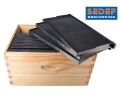 Arıcı Petek PLASTİK KABARTILMIŞ HAZIR PETEK PRATİK ÇERÇEVE LANGSTROTH 485X235MM SİYAH