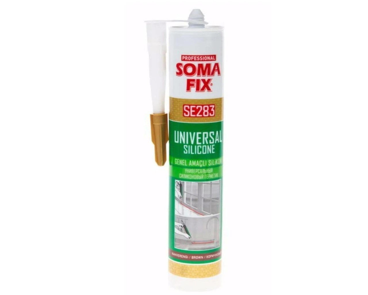 Genel Amaçlı Silikon Kahverengi SOMAFİX SE283 -280gr