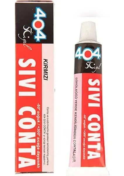 404 Sıvı Conta Kırmızı Yüksek Isıya Dayanıklı 45gr