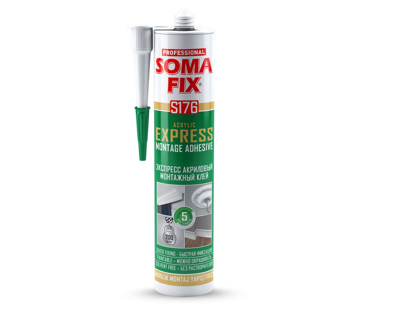 Akrilik Express Yapıştırıcı Beyaz 310ml SOMAFİX S176