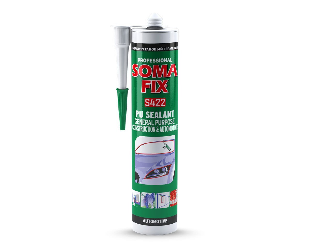 Poliüretan Mastik Kartuş Siyah SOMAFİX S422 -280ml 365gr