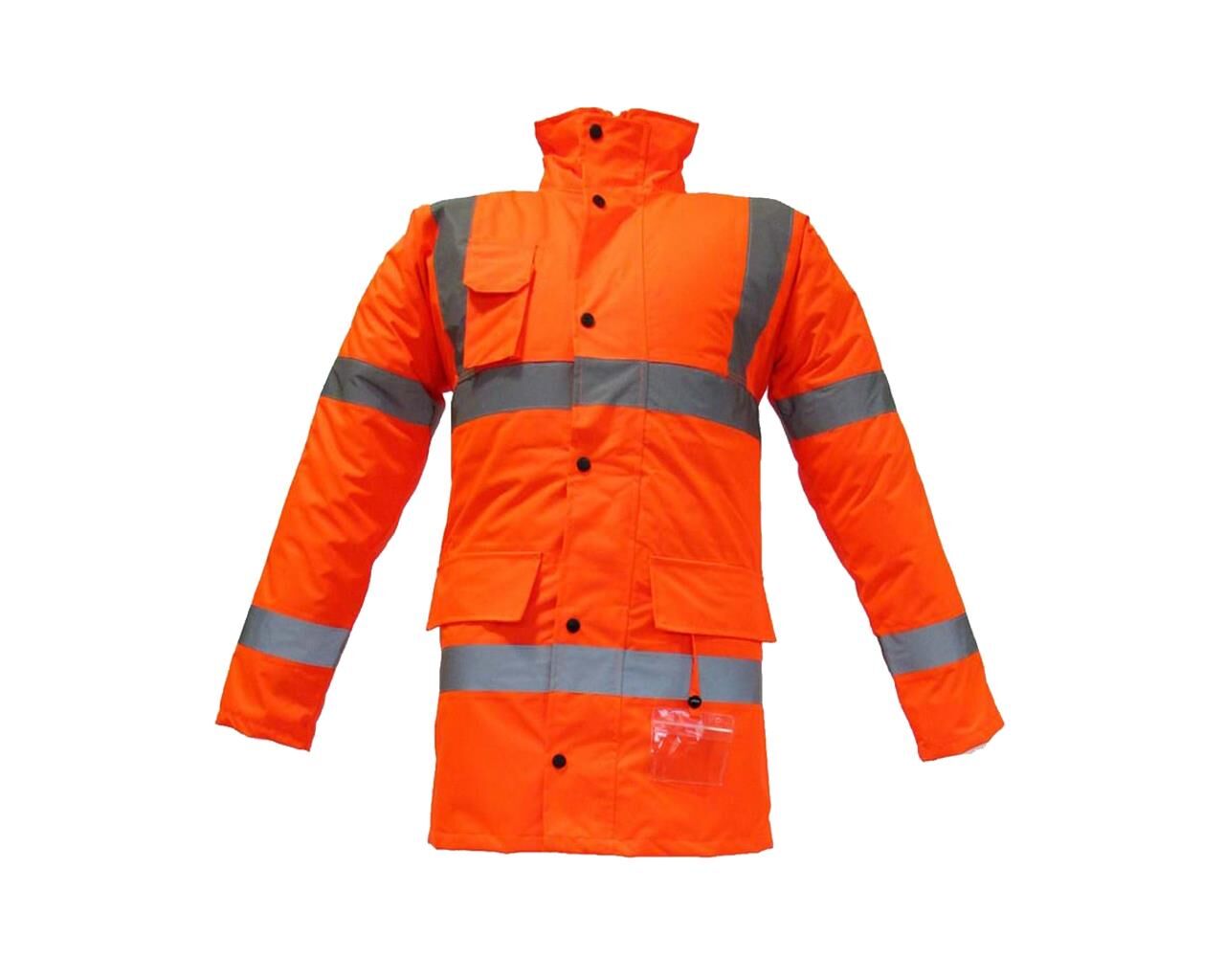 JUNIOR JN1012/P Waterproof Polarlı Fosforlu Oxford Parka Turuncu XL beden