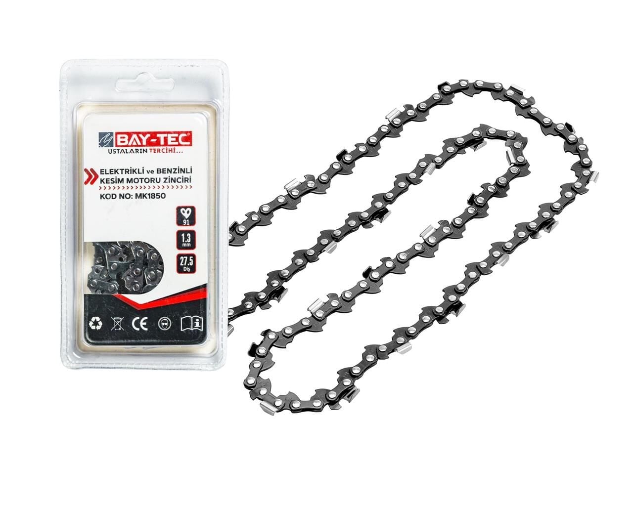 Benzinli Kesim Motor Zinciri 3/25 - 1.3 mm 34T MK1870 BAYTEC