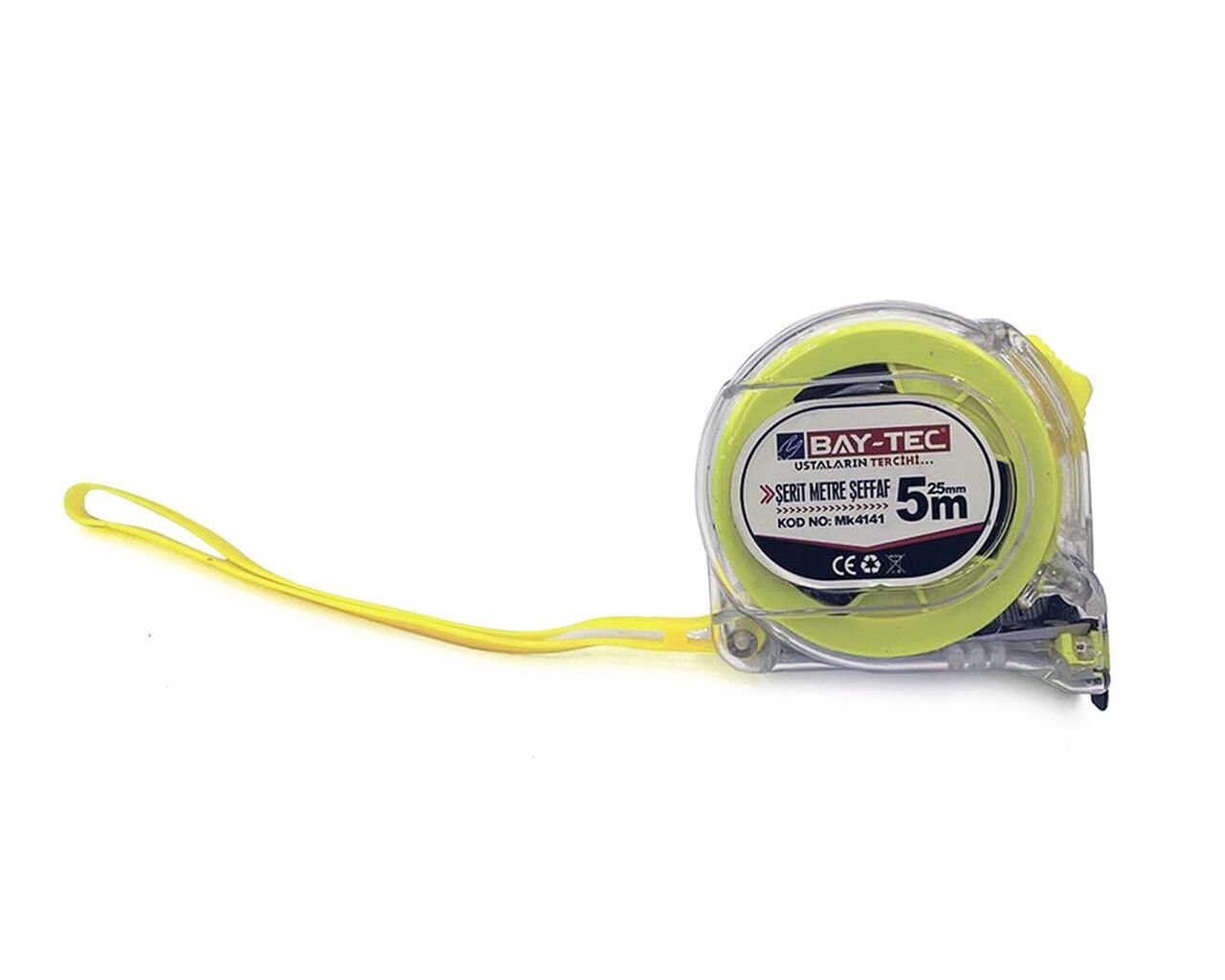 Şeffaf Şerit Metre 8 mm x 25 mt MK4142 BAYTEC