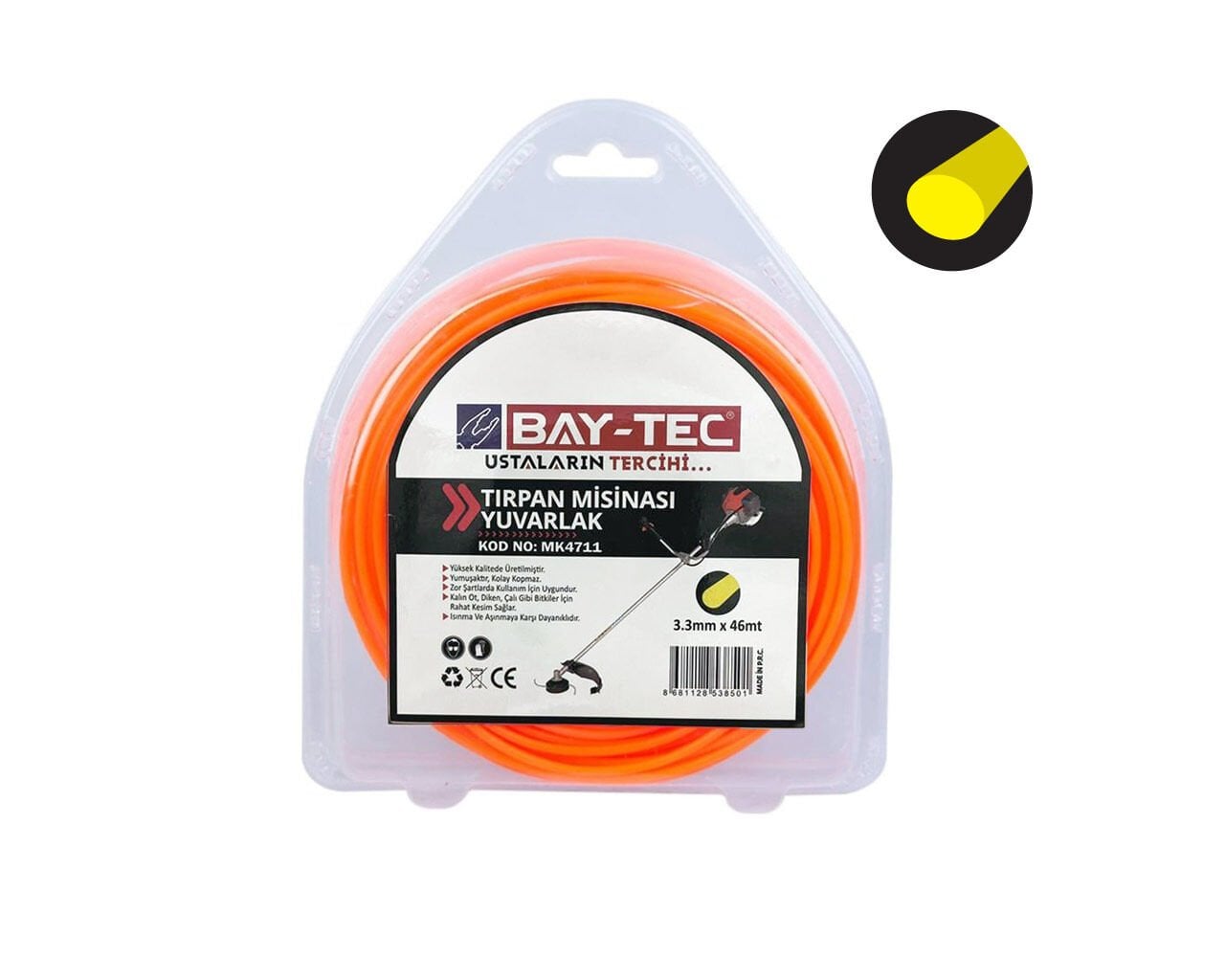 Yuvarlak Tırpan Misinası 3.3 mm x 46 mt MK4711 BAYTEC