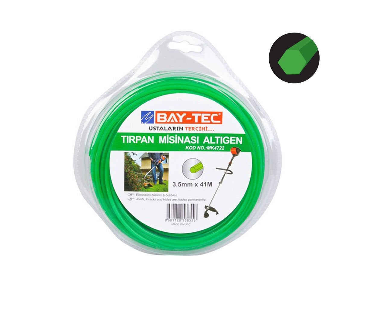 Altıgen Tırpan Misinası 3.5  mm x 41 mt MK4722 BAYTEC