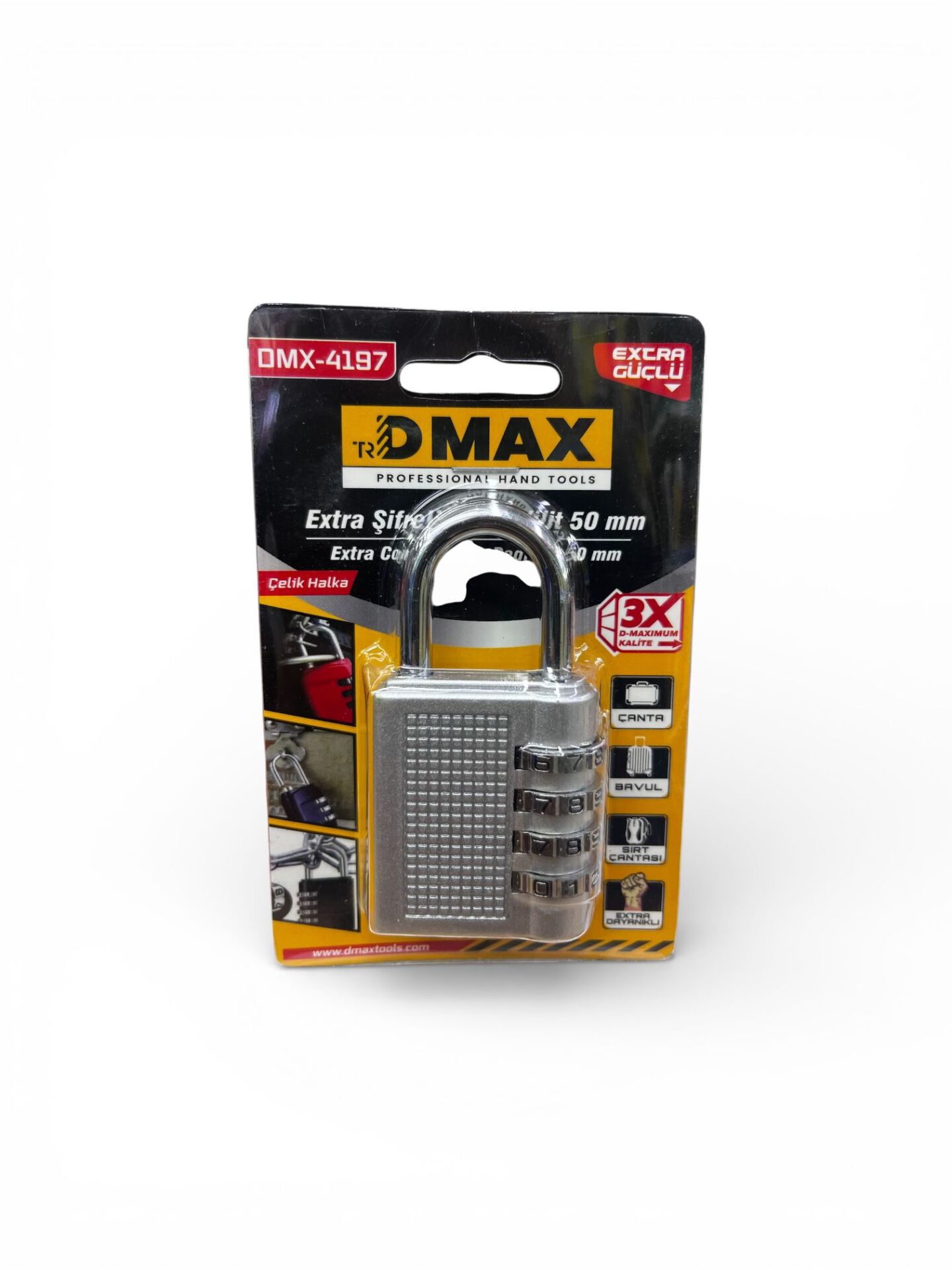 Ekstra Güçlü 50mm Asma Kilit Dmx4197 Gümüş renk