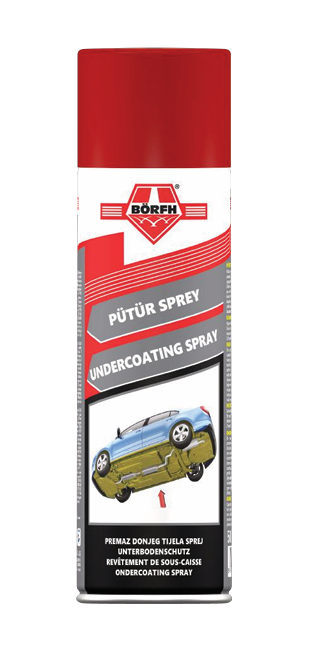 BÖRFH 500 ml PÜTÜR SPREY SİYAH DARBE KORUYUCU KAUÇUK ESASLI OTO BAKIM spray OTO ZİFT