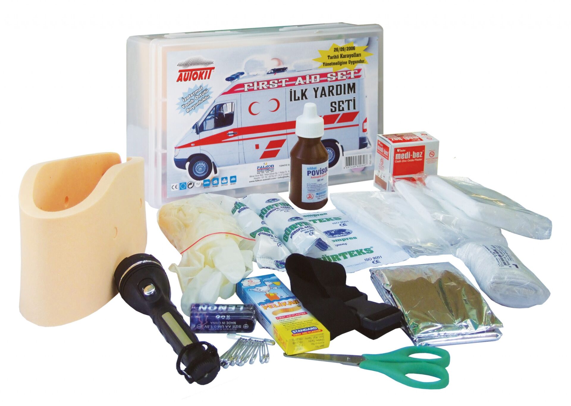 İLK YARDIM SETİ KARAYOLLARINA UYGUN KUTULU – FA1-060