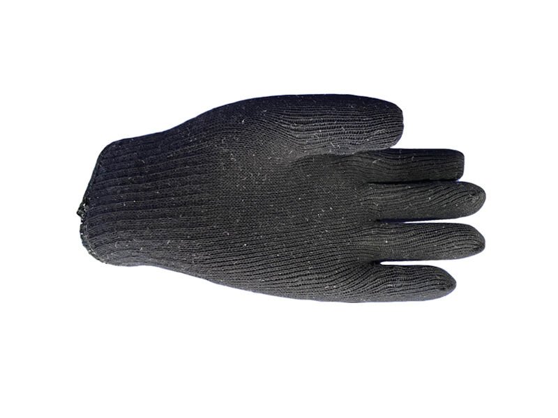 Çift Kat Örme Kalın Pamuk Eldiven Siyah