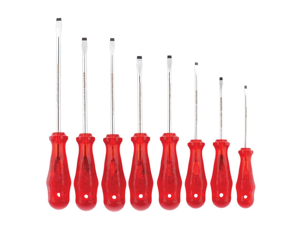 Kraft Seri Düz Uçlu Tornavida Seti 8 Parça İzeltaş