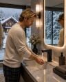 Stilla Çift Su Fotoselli Siyah Lavabo Bataryası Acar 01.02.206S