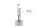 15 mm Sol Ahşap İşleme CNC Makine Delici Uç