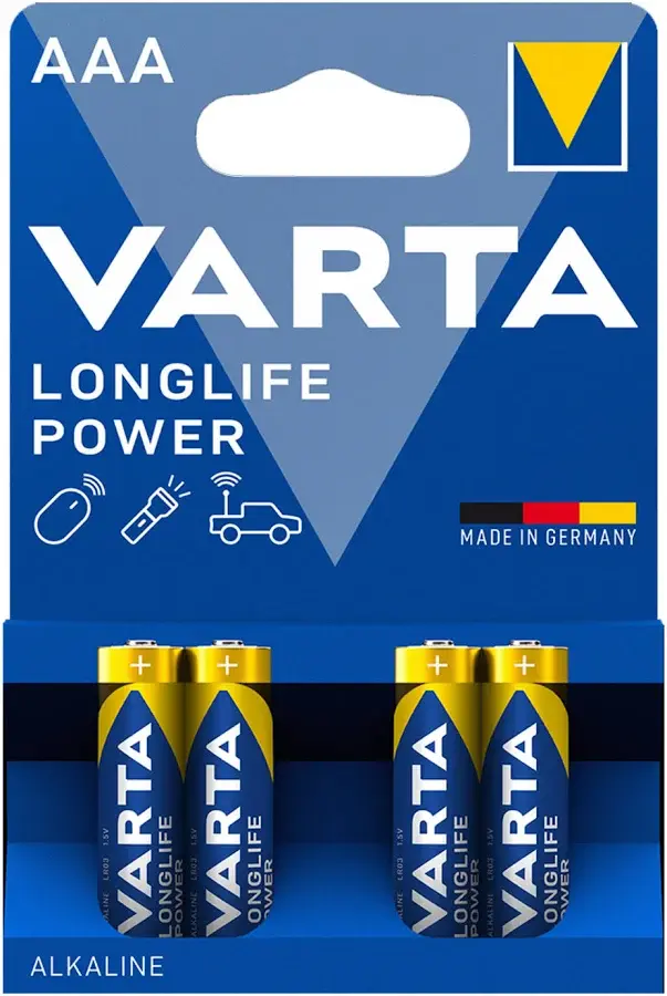 Varta Longlife Power AAA İnce Kalem Pil 4'lü Paket (Alkalin)