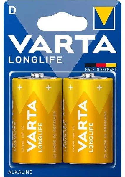 VARTA Longlife Power Alkalin Büyük  Boy D Pil (2'Li Paket)