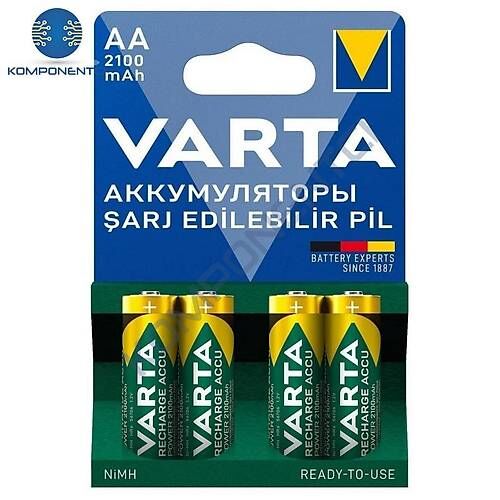Varta 2100mAh AA Şarj Edilebilir Pil 4'lü Paket 56616