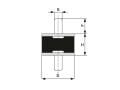 50X35MM M10 A TİP LASTİK TAKOZ PULLU-4'lü Paket